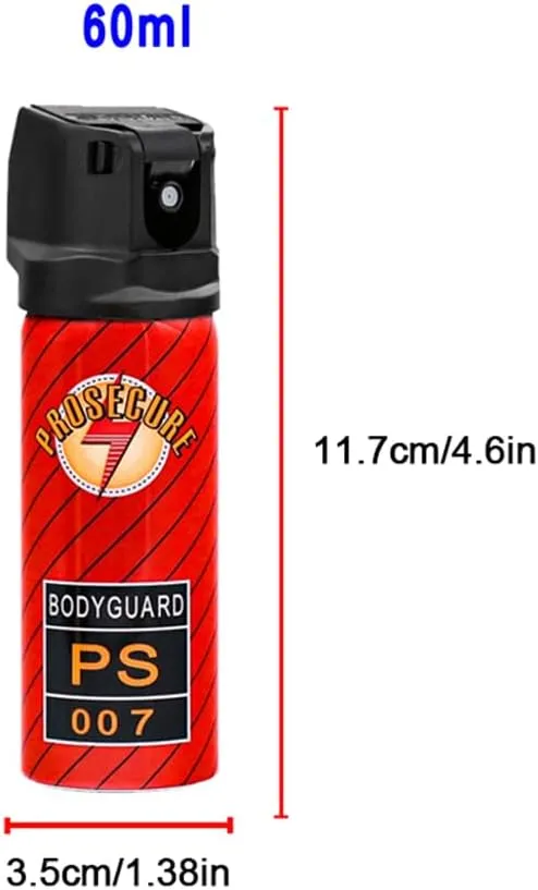 (1-4 Pieces) 60ml Tear Gas Pepper Spray - Water Column Sprayer - Flip-top Safety - Quick and Accurate Aim, Safe Protection, Unisex