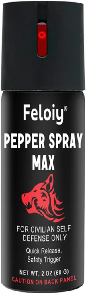 1 to 4 Bottles - 60ml Feloiy Pepper Spray, Easy to Carry, Quick to use, More Accurate and Quicker to aim, Safe and Easy to use