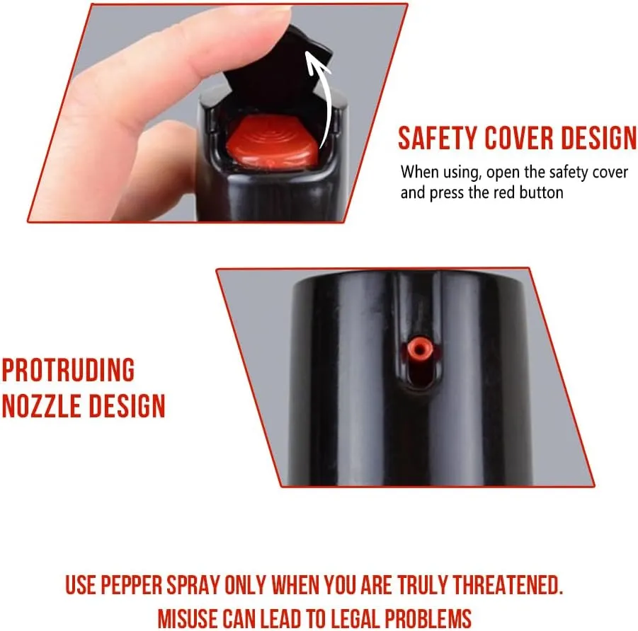 1 to 4 Bottles - 60ml Feloiy Pepper Spray, Easy to Carry, Quick to use, More Accurate and Quicker to aim, Safe and Easy to use