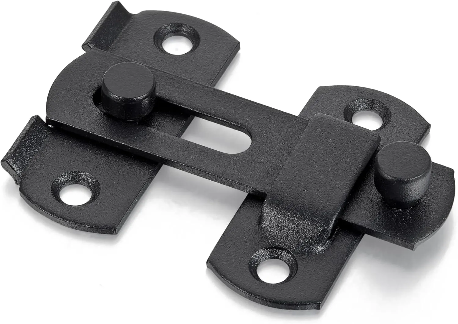 10 Packs Barn Door Latches，2.75” x 2.02” Matte Black Stainless Steel barn gate flip Door Latch Bi-fold Door Lock,Sliding Door Antique Lock Gate Latches Wine Cabinet Closet Door Latches