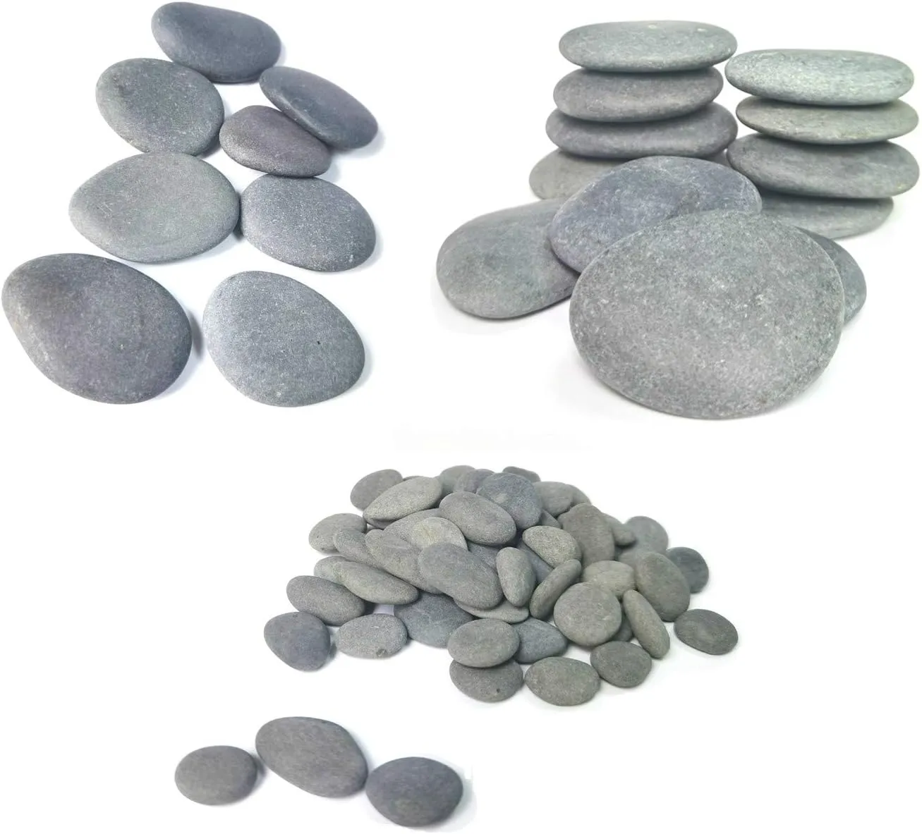 120PCS Painting Rocks, DIY Rocks Flat & Smooth Kindness Rocks for Arts, Crafts, Decoration, Medium/Small/Tiny Rocks for Painting,Hand Picked for Painting Rocks…