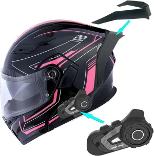 1Storm Motorcycle Modular Full Face Helmet Flip up Dual Visor Sun Shield: HB89
