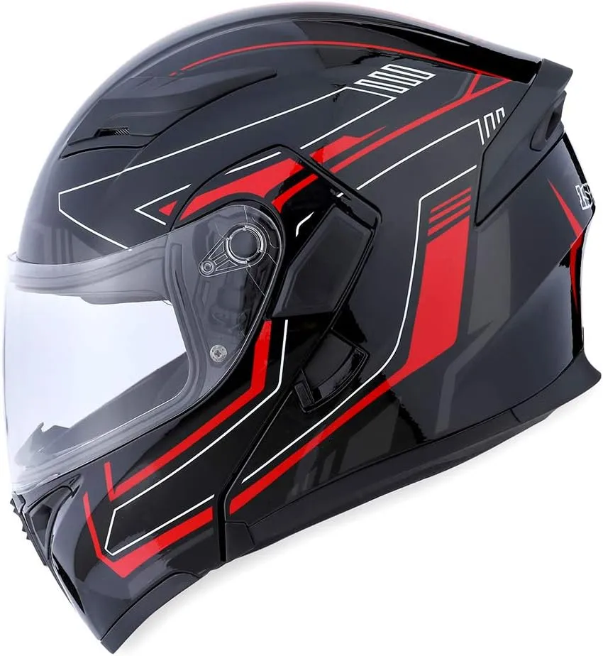 1Storm Motorcycle Modular Full Face Helmet Flip up Dual Visor Sun Shield: HB89