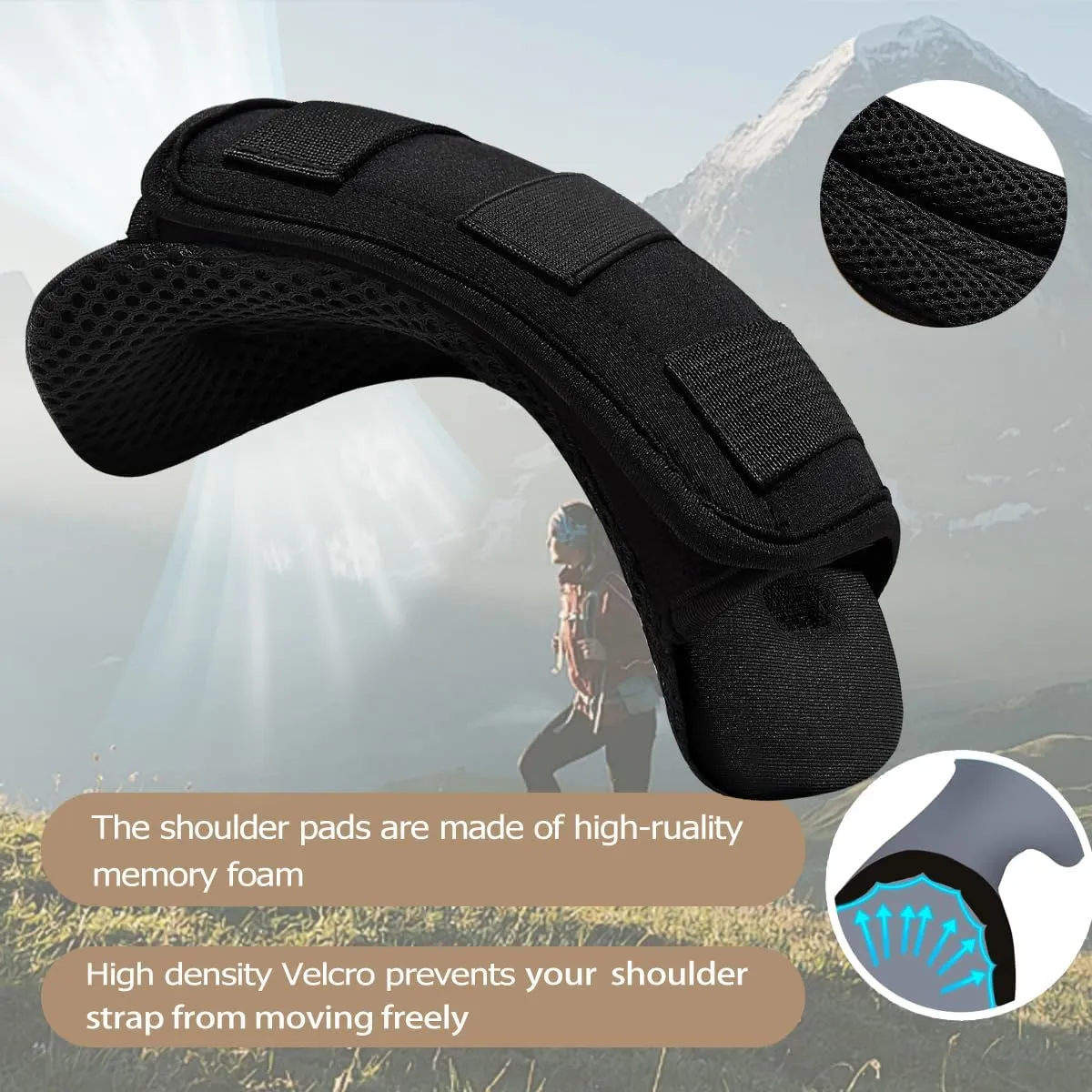 2-Pack Shoulder Pad Ultra-Thick Tactical Vest Cushion for Laptop Bags, Messenger Bags, Briefcase Bags, Luggage Bags, Tool Bags, Travel Bags and Most Bags