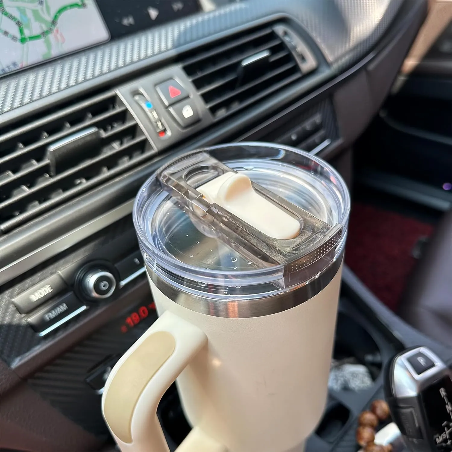 2 Pcs Detachable Flip Straw Lid for Stanley 40oz Quencher ProTour,100% Leak-proof Lid for Stanely 40oz Cup Accessories,Spill Proof and Splash Resistant Tumbler Cover(Black-Purple)