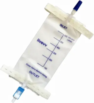 3 Pack Easy-Tap Leg Bag Urinary Drainage Bag, 600 ml Anti-Reflux Valve, Cloth Straps Easy Flip Drain