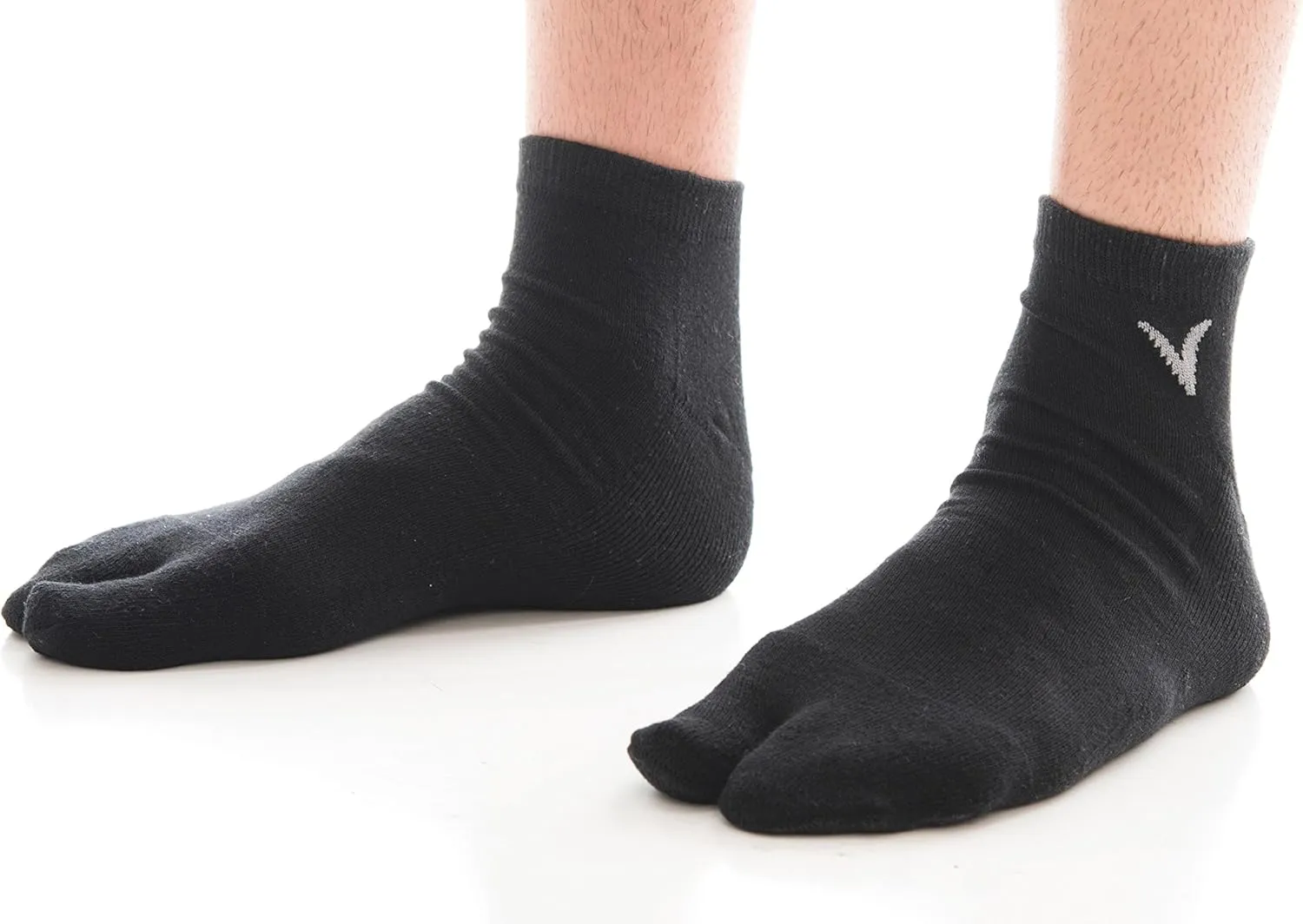 3 Pairs Thick Flip-Flop Big Toe Socks Crew Mid Calf or Ankle Size: Women 9-12 Men 8-11