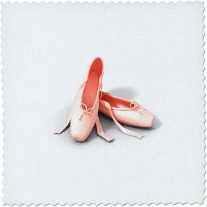 3dRose qs_80465_4 Closeup of Ballet Slippers Quilt Square, 12 by 12-Inch
