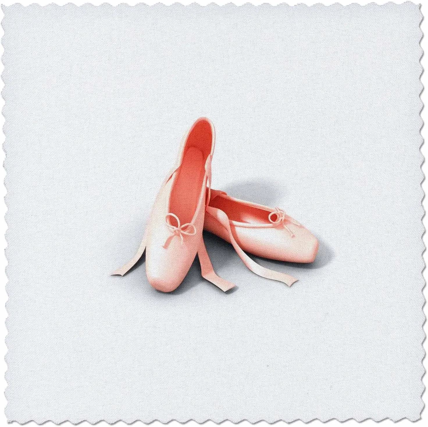 3dRose qs_80465_4 Closeup of Ballet Slippers Quilt Square, 12 by 12-Inch