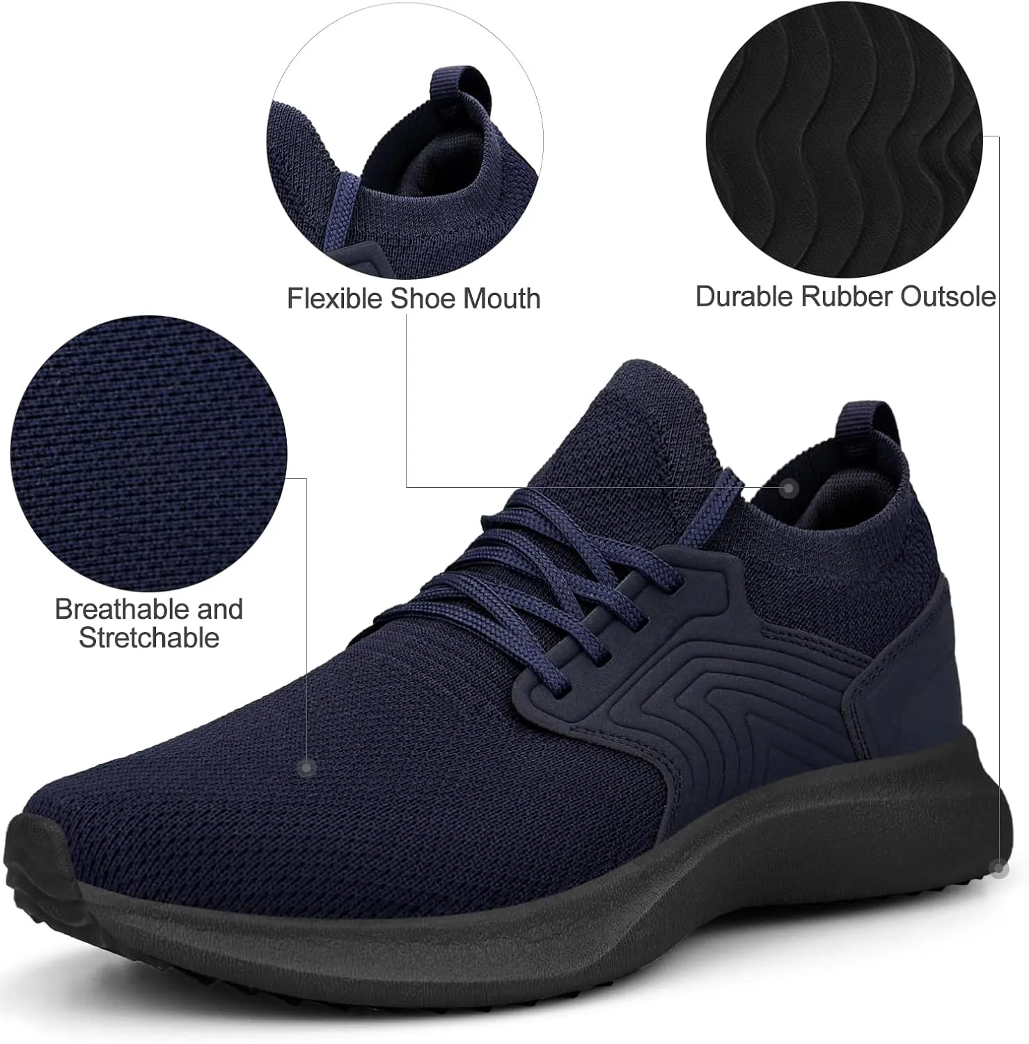 Abboos Womens Walking Shoes Lightweihgt Breathable Slip on Sneakers Athletic Gym Tennis Running Shoes