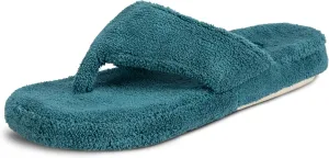 Acorn Women's Spa Thong Slippers with Cloud Contour Comfort - Arch Support and Plush Fluffy Terry Lining, Perfect for Beach, Camping, Poolside, or Bathroom Wear
