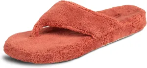 Acorn Women's Spa Thong Slippers with Cloud Contour Comfort - Arch Support and Plush Fluffy Terry Lining, Perfect for Beach, Camping, Poolside, or Bathroom Wear