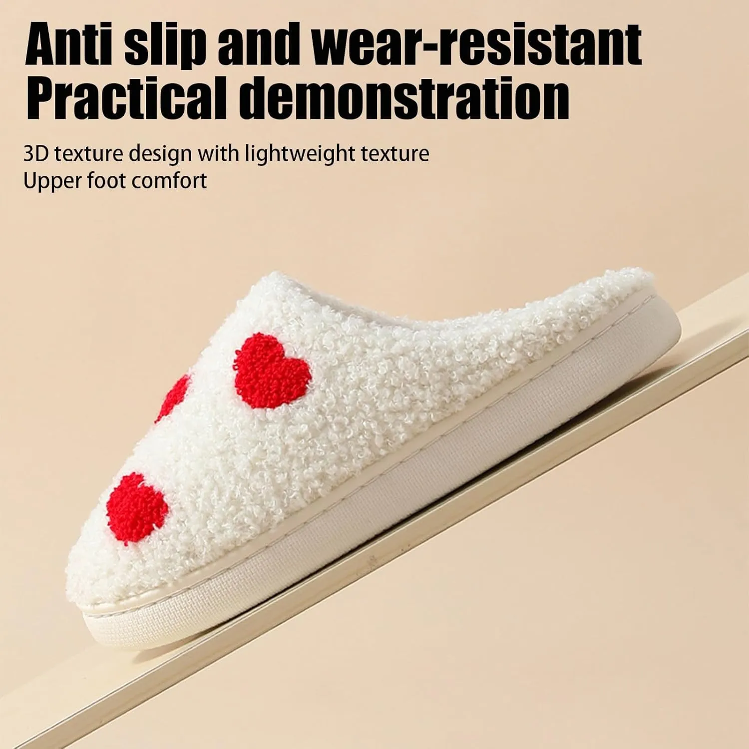 Adisputent Women's Fluffy Slippers - Warm, Cozy, Plush Fuzzy Cushion Slip-On House Slippers for Indoor and Outdoor