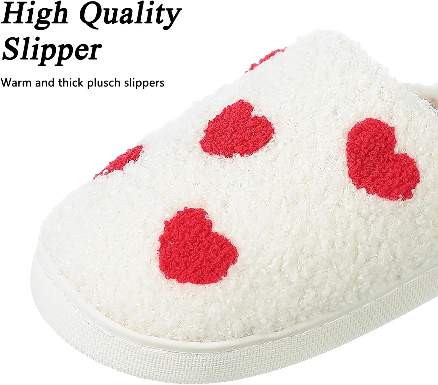 Adisputent Women's Fluffy Slippers - Warm, Cozy, Plush Fuzzy Cushion Slip-On House Slippers for Indoor and Outdoor