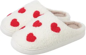 Adisputent Women's Fluffy Slippers - Warm, Cozy, Plush Fuzzy Cushion Slip-On House Slippers for Indoor and Outdoor