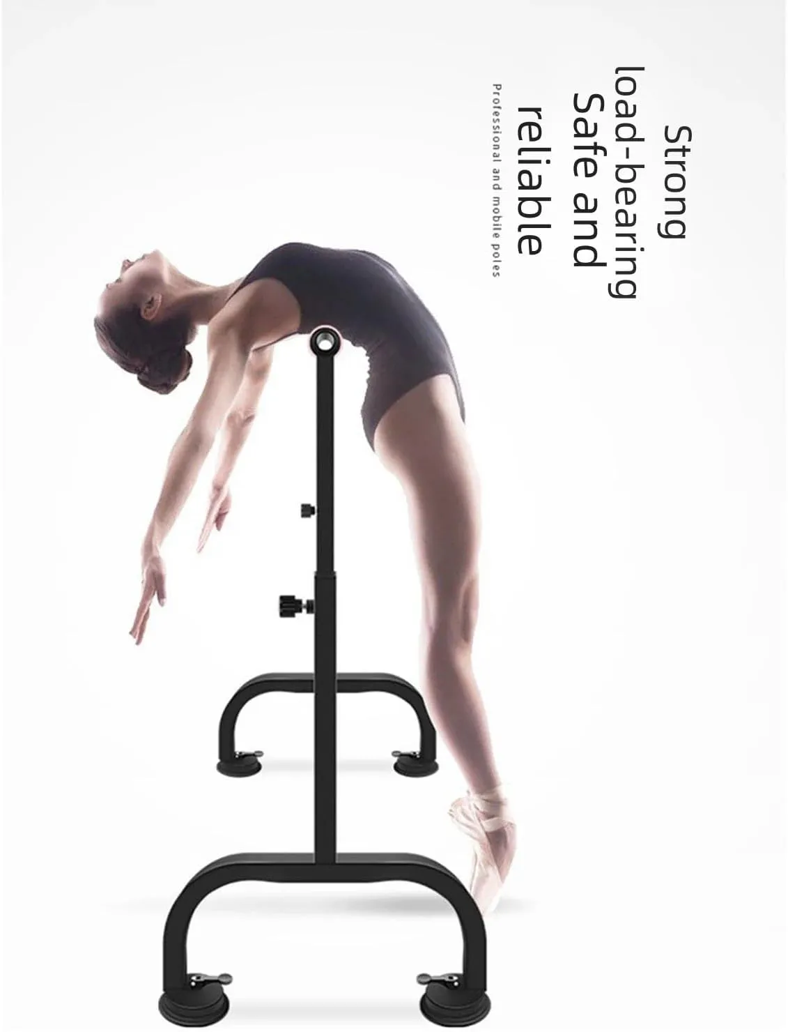Adjustable Ballet Barre for Home, Portable Dance Barre with Suction Base, Height 80-115cm, High-Density Foam Grip, Steel Frame for Adults & Youth