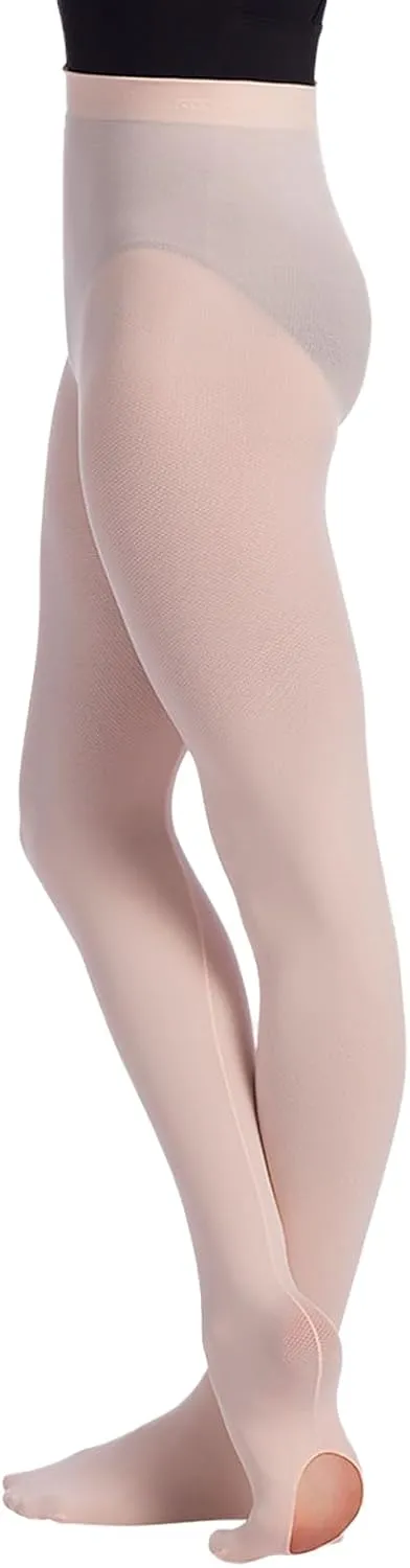 Adult Mesh Seamed Convertible Tights, Ultra Soft, Ballet, Dancewear 85% Nylon / 15% Spandex - TS96