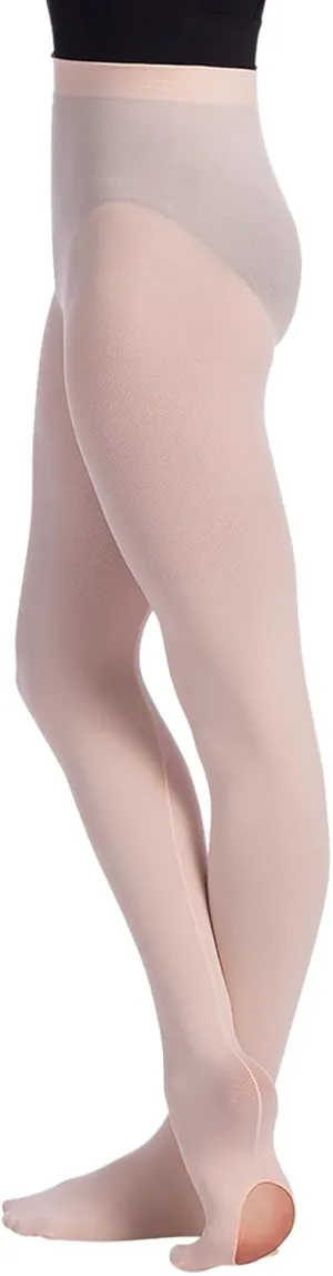 Adult Mesh Seamed Convertible Tights, Ultra Soft, Ballet, Dancewear 85% Nylon / 15% Spandex - TS96