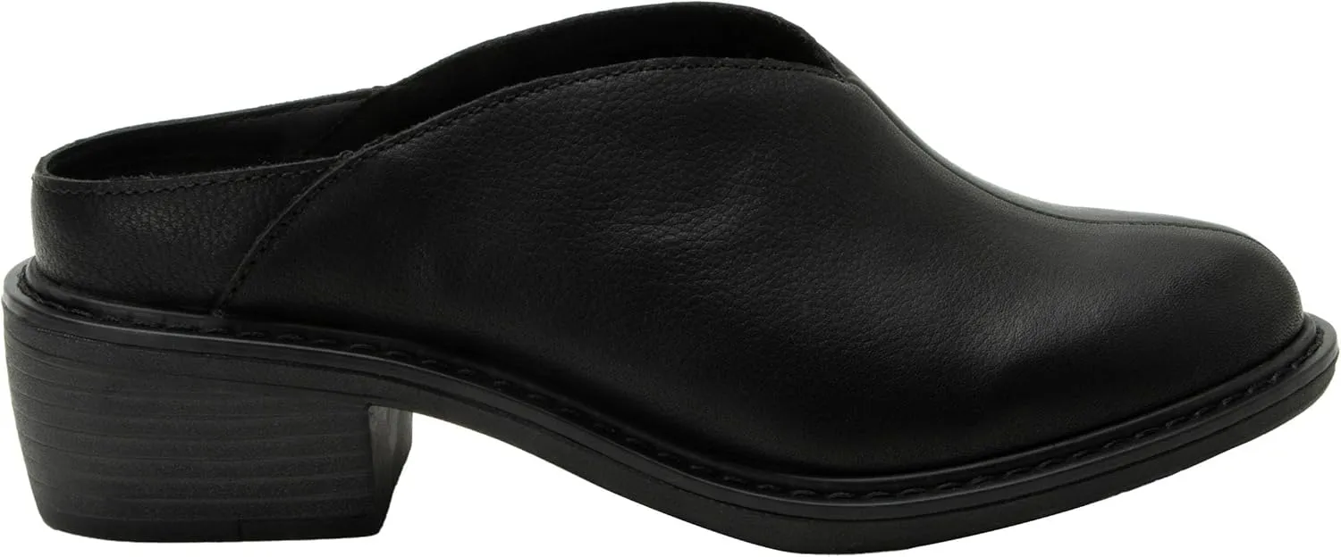 Alegria Women Michy Mule Western Open Back Leather Clog Heel