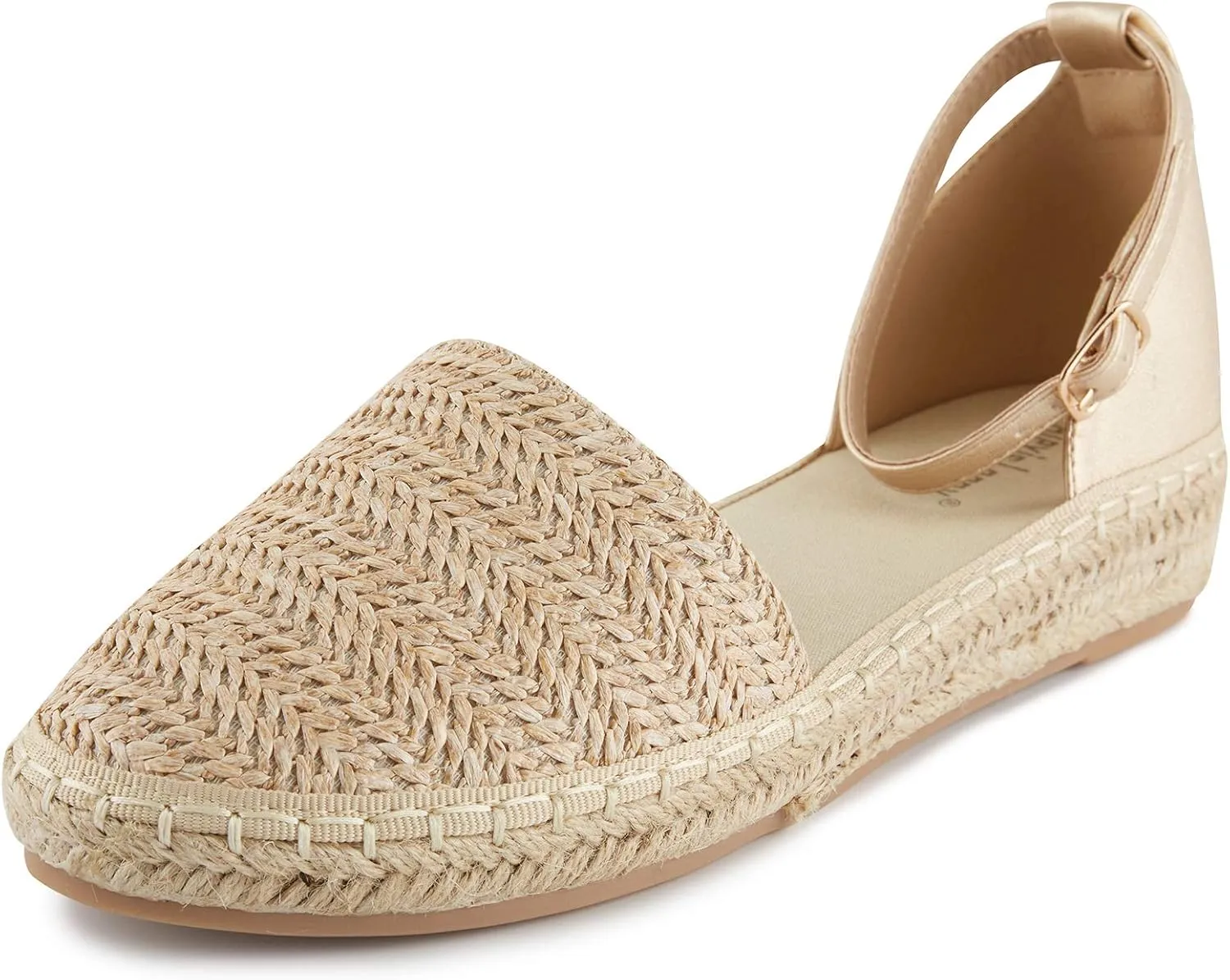 Alexis Leroy Women's Closed Toe Braided Ankle Strap Platform Espadrille Sandals