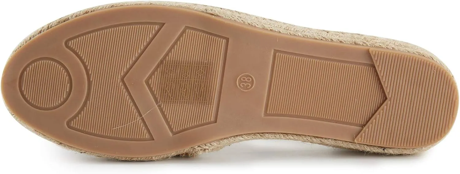 Alexis Leroy Women's Closed Toe Braided Ankle Strap Platform Espadrille Sandals