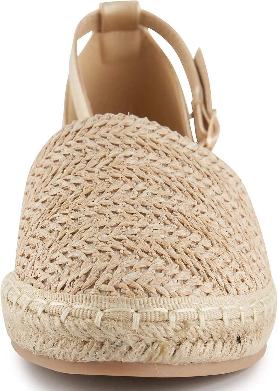 Alexis Leroy Women's Closed Toe Braided Ankle Strap Platform Espadrille Sandals