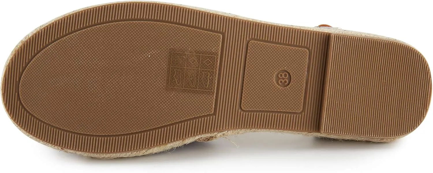Alexis Leroy Women's Closed Toe Buckle Strap Comfortable Espadrille Sandals