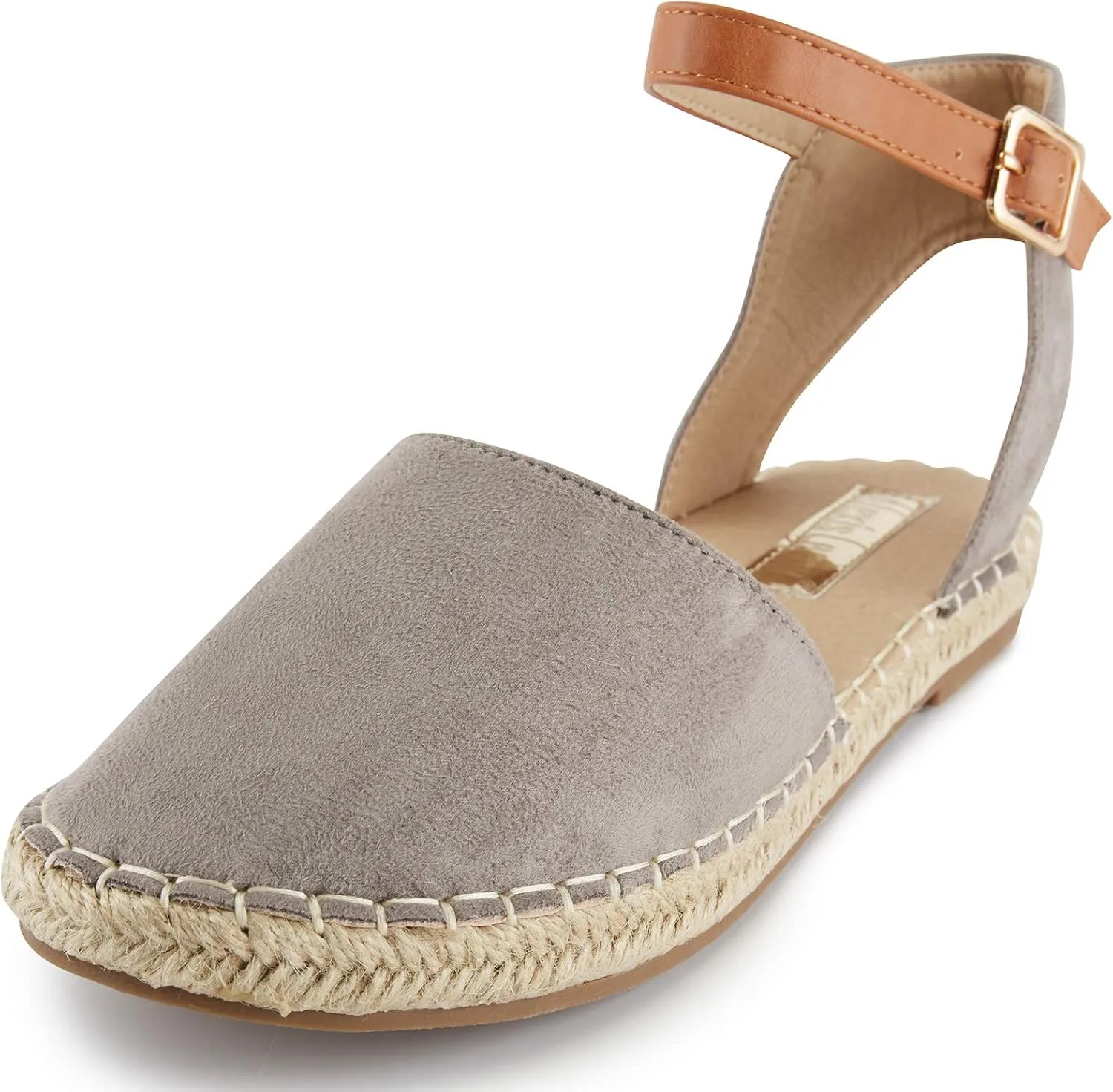 Alexis Leroy Women's Closed Toe Buckle Strap Comfortable Espadrille Sandals