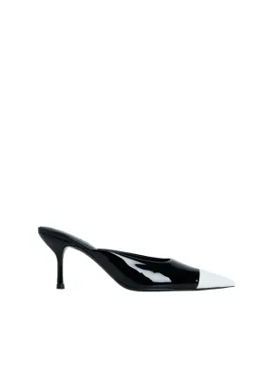 Allegra Leather Kitten Mule