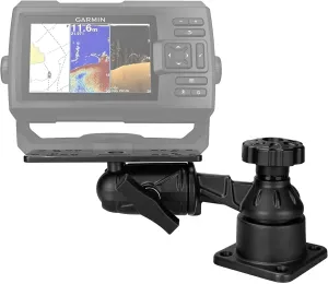 Aluminium Fish Finder Mount, 7.32" Heavy Duty Swing Arm for Fish Finders, Chartplotters/Depth Finders, Compatible with Garmin, Lowrance and More, for Boats/Kayaks