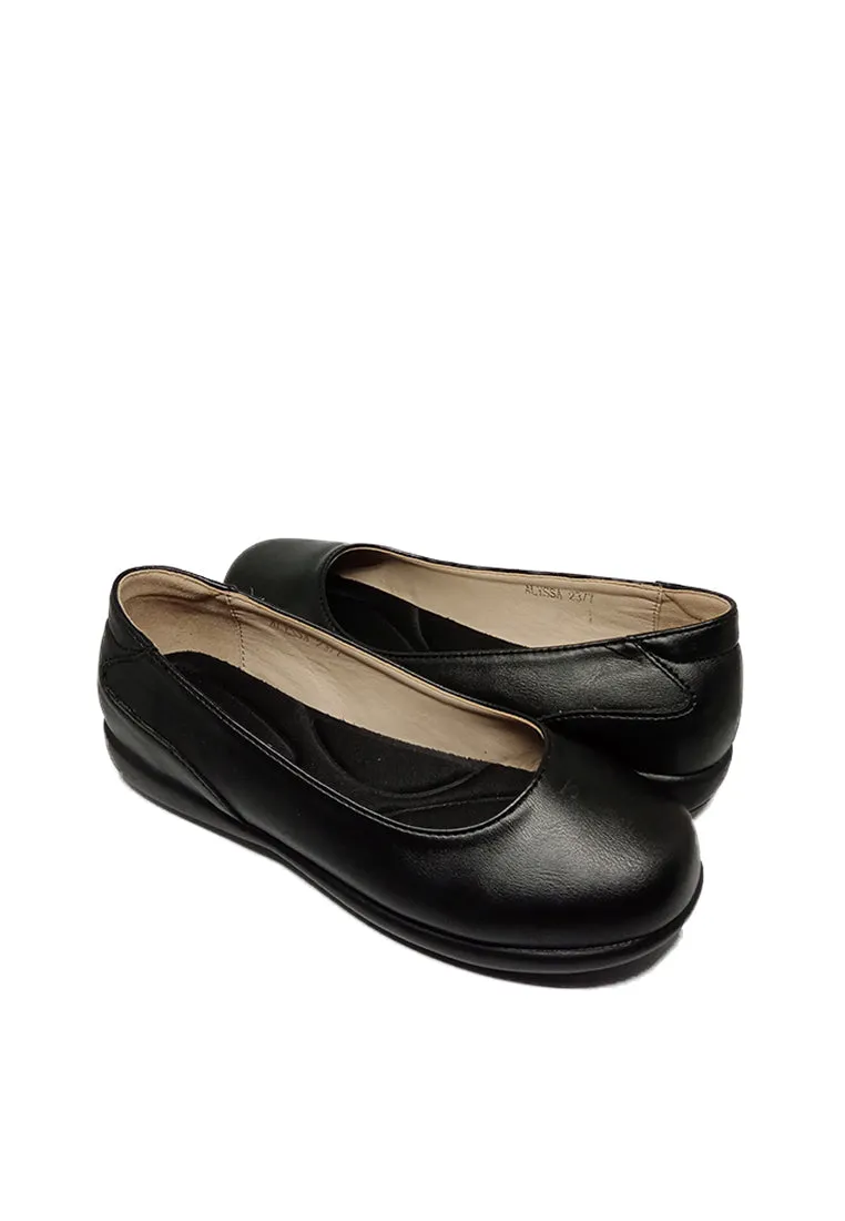 ALYSSA SLIP ON BLACK SHOES