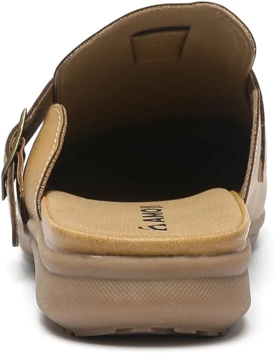 Amoji Women Clogs Slip On Sandals Lady Mule Shoes 711