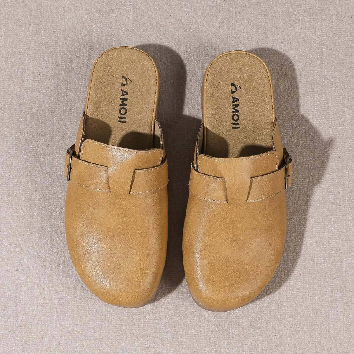 Amoji Women Clogs Slip On Sandals Lady Mule Shoes 711