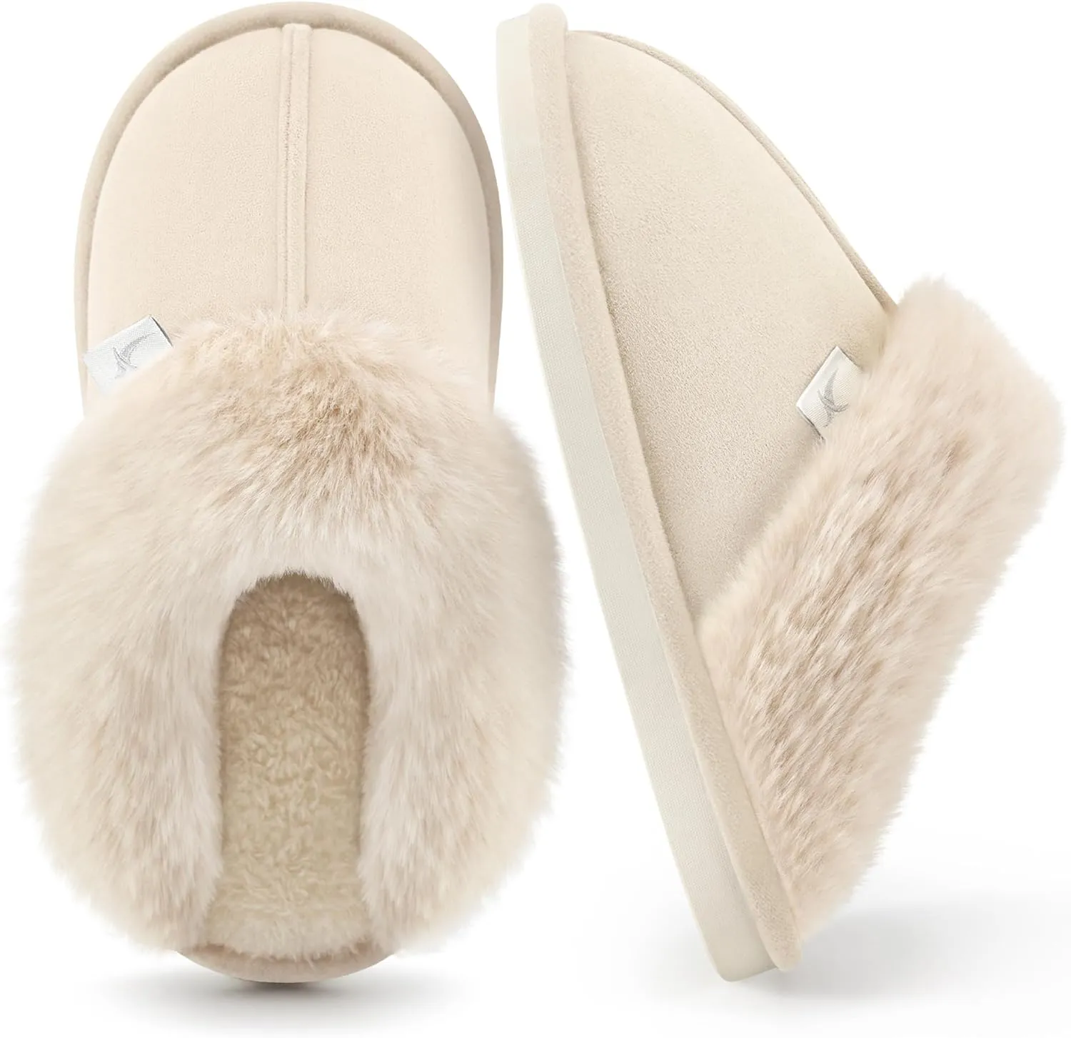 Aomigoct Slippers for Women House Shoes: Memory Foam Fuzzy Womens Slippers Indoor Outdoor Fluffy Bedroom Shoes Slip On