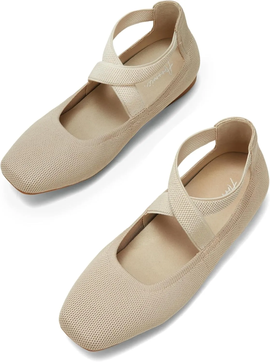 Arromic Flats for Women Round Toe Ballet Flats with Ankle Straps Ballerina Flat Shoes Women Dressy Comfortable for Work Wedding Office Casual