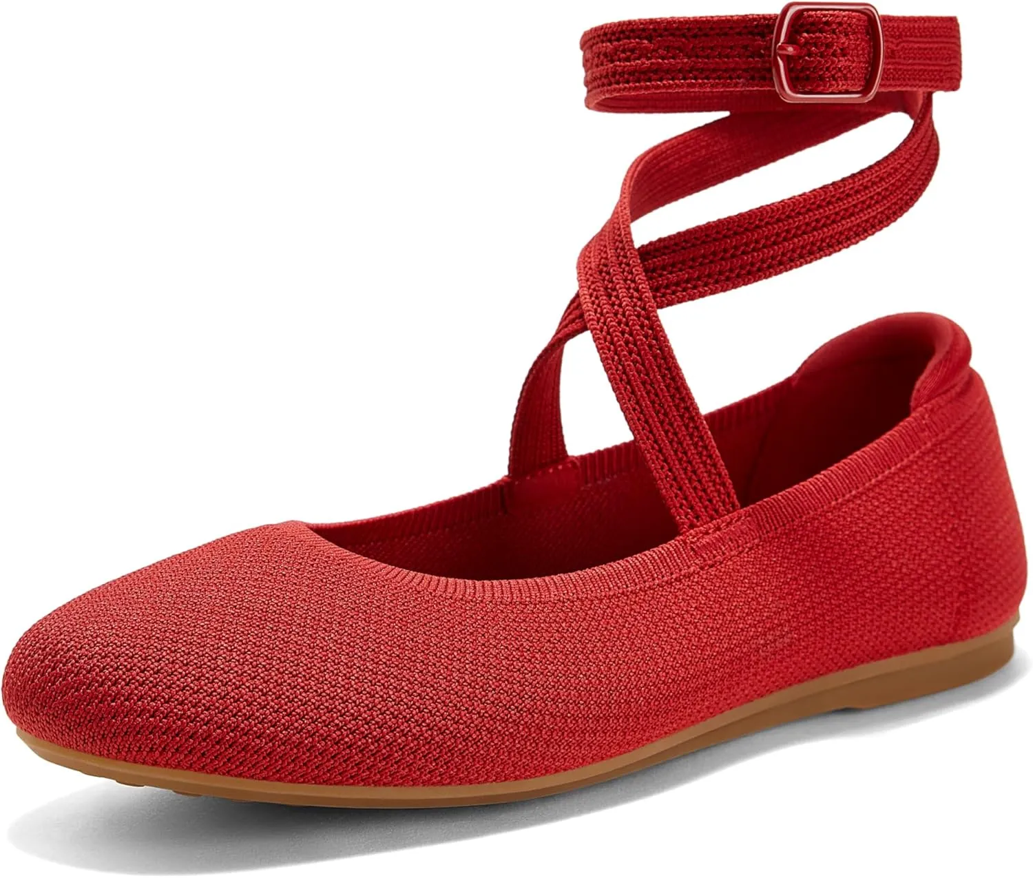 Arromic Flats for Women Round Toe Ballet Flats with Ankle Straps Ballerina Flat Shoes Women Dressy Comfortable for Work Wedding Office Casual