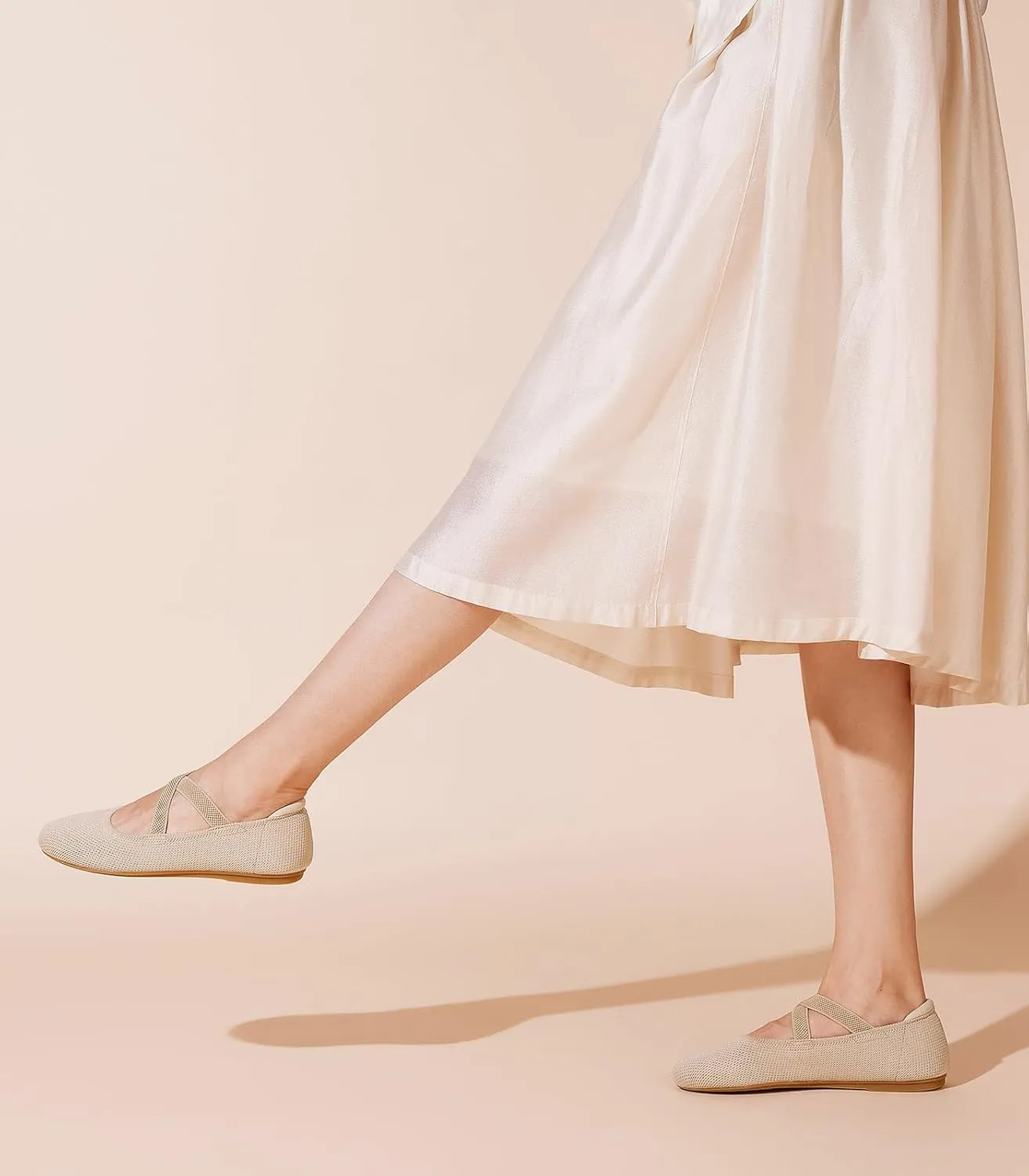 Arromic Flats for Women Round Toe Ballet Flats with Straps Women Ballerina Flat Shoes Dressy Comfortable for Work Wedding Office Casual