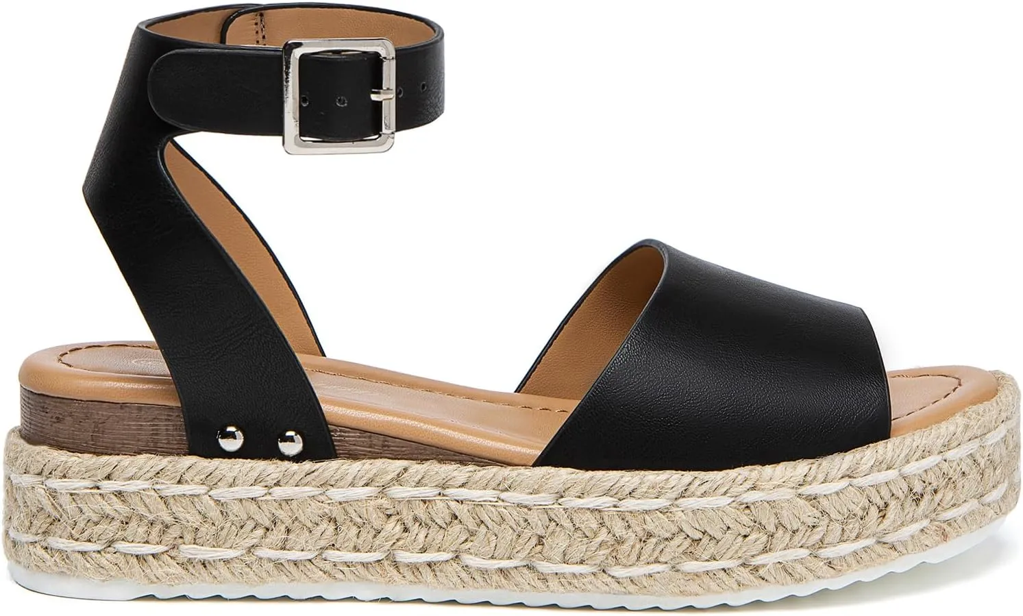 Athlefit Women's Platform Espadrille Wedge Sandals Comfortable Open Toe Buckle Sandals for Summer Casual