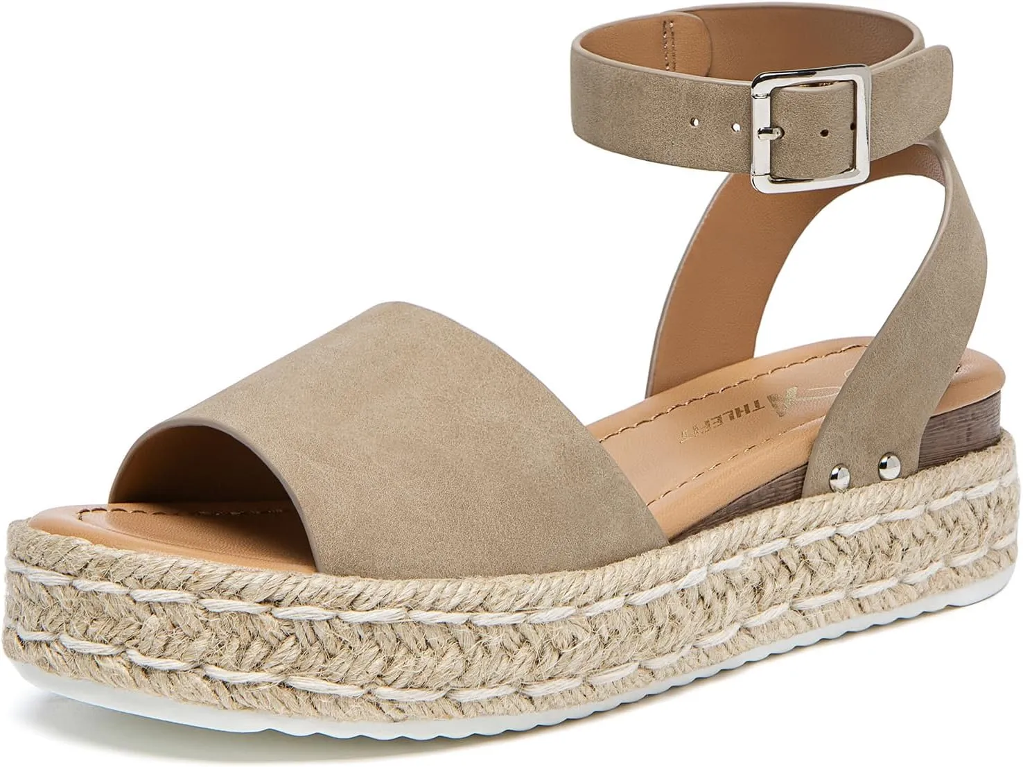Athlefit Women's Platform Espadrille Wedge Sandals Comfortable Open Toe Buckle Sandals for Summer Casual