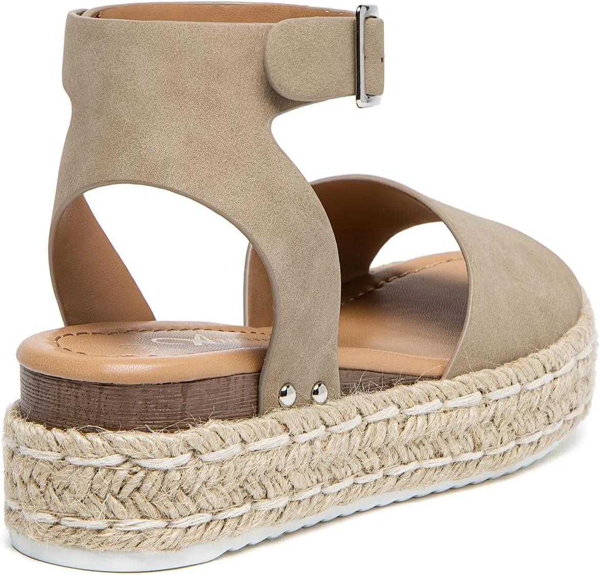 Athlefit Women's Platform Espadrille Wedge Sandals Comfortable Open Toe Buckle Sandals for Summer Casual