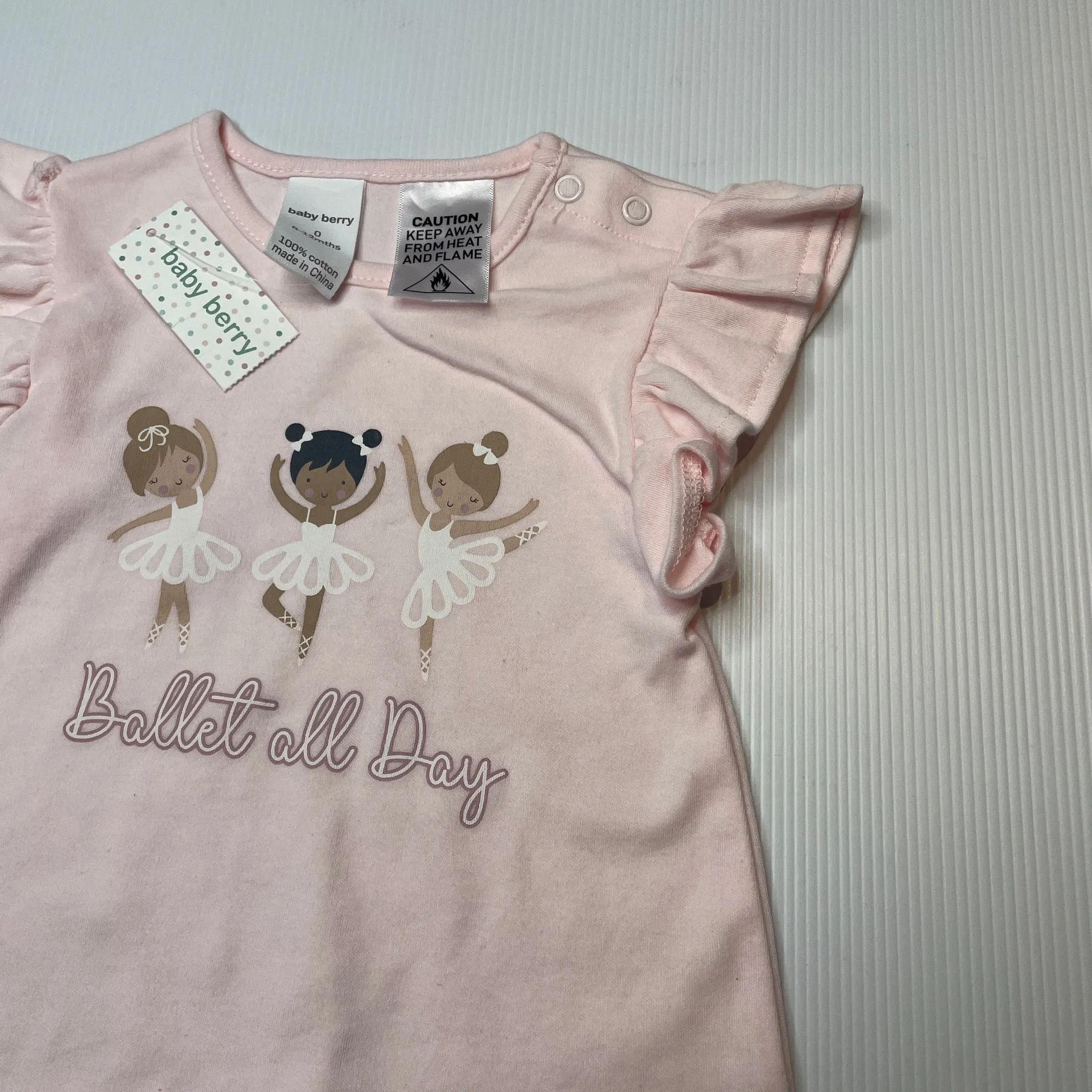 Baby Berry soft cotton t-shirt / top, ballet, size 0, BNWT