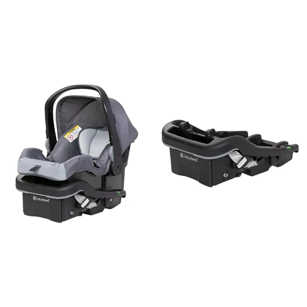 Baby Trend EZ-Lift 35 Plus Infant Car Seat, Ultra Grey & EZ-Lift™ 35 Plus Infant Car Seat Base,Black