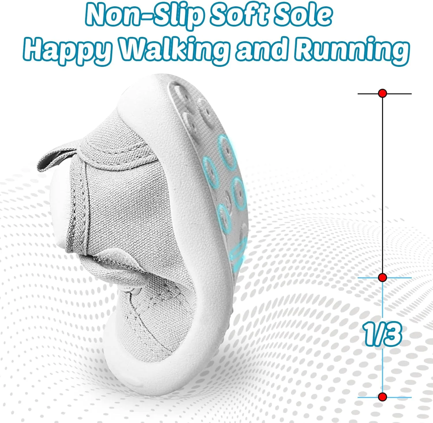 Baby Walking Shoes Toddler Girl Boy Soft Sole Breathable Cotton Canvas Shoes Infant Lightweight Non-Slip Safer Slip-on First Walkers Shoes Casual Tennis Wide Sneakers Rubber Soles Running Outdoor