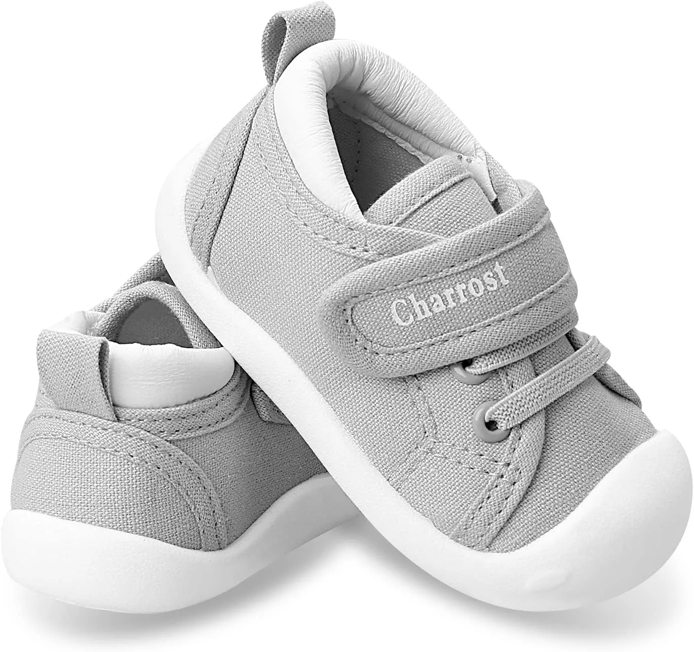 Baby Walking Shoes Toddler Girl Boy Soft Sole Breathable Cotton Canvas Shoes Infant Lightweight Non-Slip Safer Slip-on First Walkers Shoes Casual Tennis Wide Sneakers Rubber Soles Running Outdoor