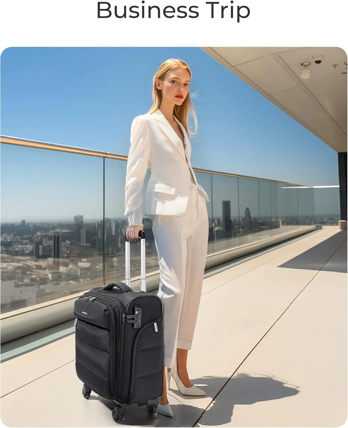 BAGSMART Underseat Carry on Luggage with Wheels, Soft Underseat Travel Luggage with PVC Wet/Dry Pockets, Lightweight Soft Personal Item Suitcase for Short Trip,Came