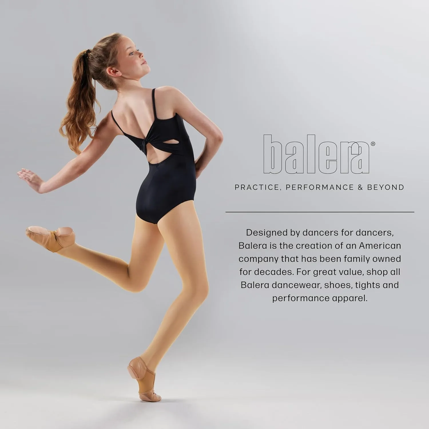 Balera Convertible Tights with Self Knit Waistband for Girls & Women Perfect for Dance