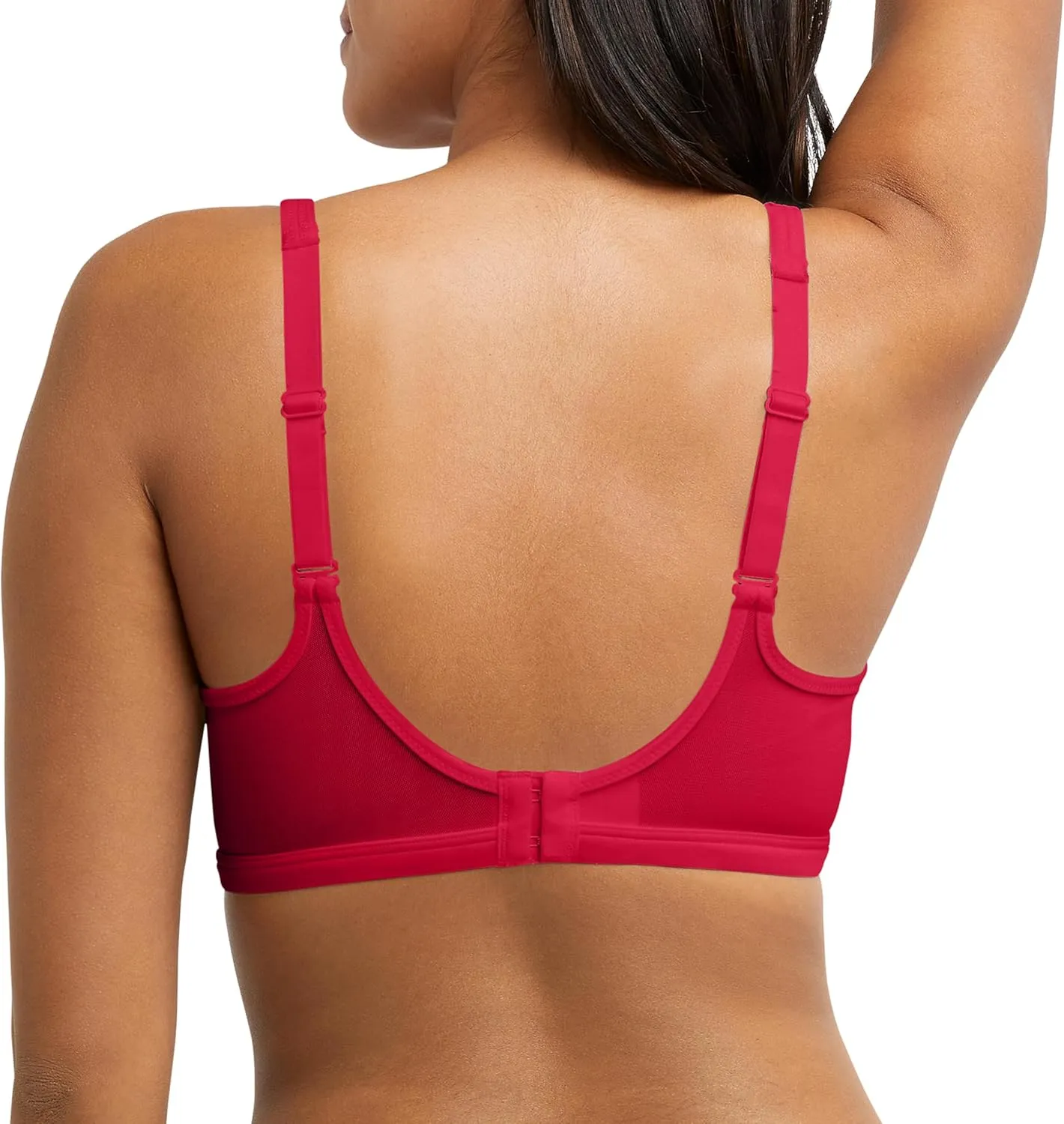Bali Women's One Smooth U Lace Minimizer Bra, Underwire Bras, Full-Coverage Convertible Bra