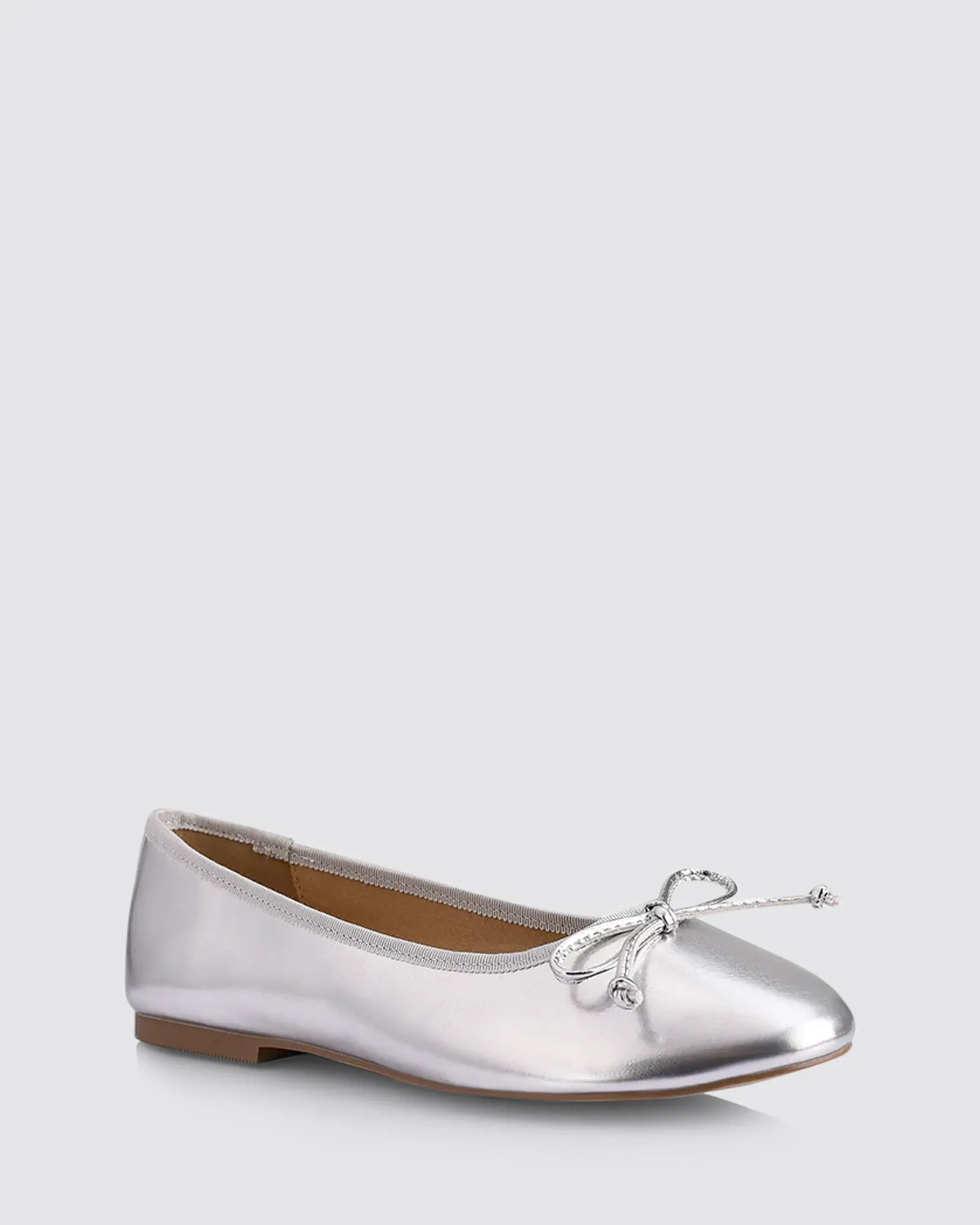 BALLERINA BALLET FLATS SILVER SMOOTH