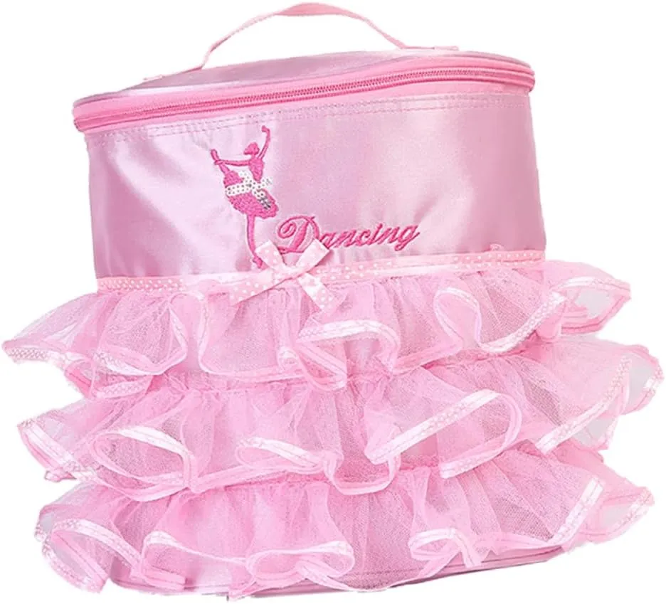Ballet Dance Bag with Embroidery Cute Tutu Dance Backpack Stylish Dance Schoolbag for Ballet Classes Little Dancers