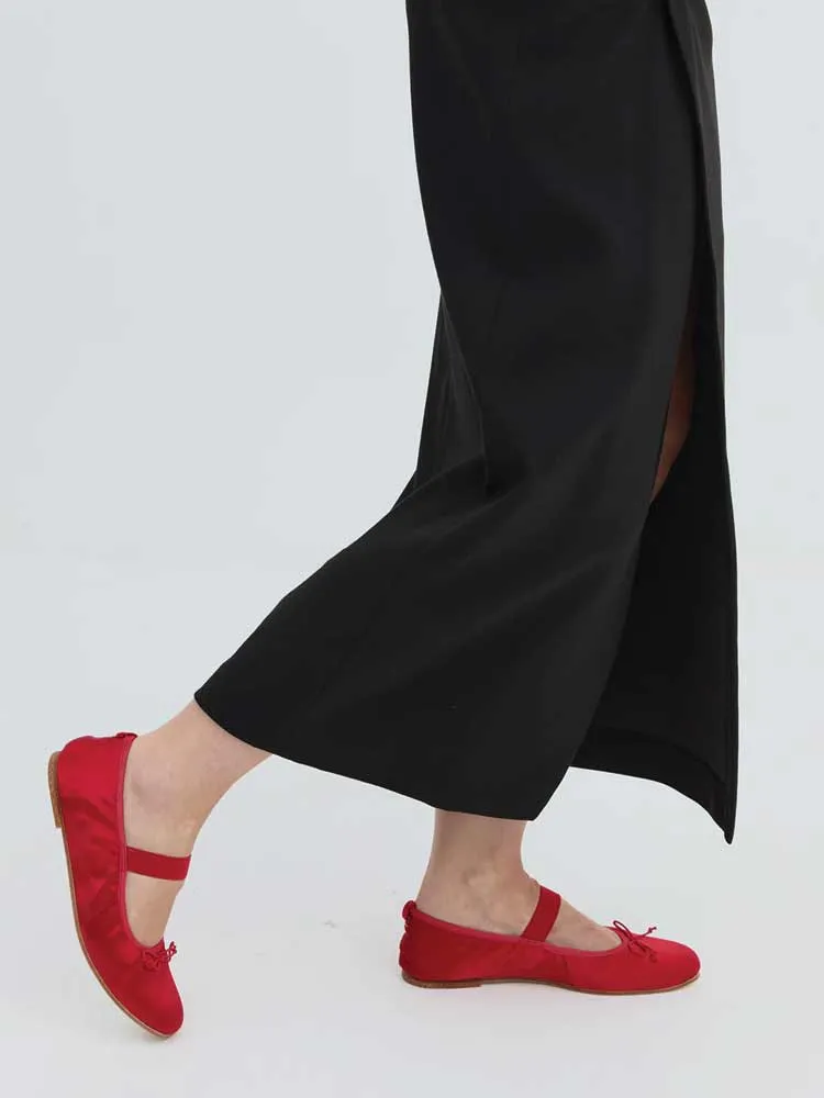 Ballet Flat Chilli Satin